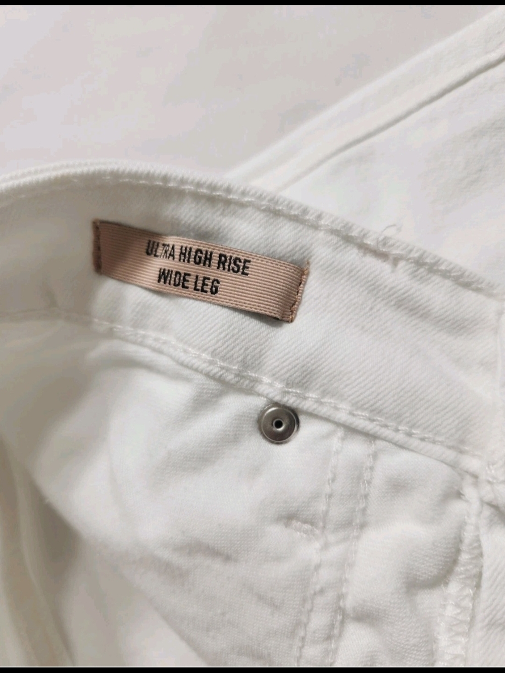 Ariat Wide Leg Jeans Women's Size 31 R White Ultra High Rise Stretch Crop NWT 54 - Picture 3 of 15